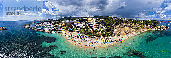Spanien  Balearen  Mallorca  Luftaufnahme von Portals Nous  Strand Platja de S'Oratori