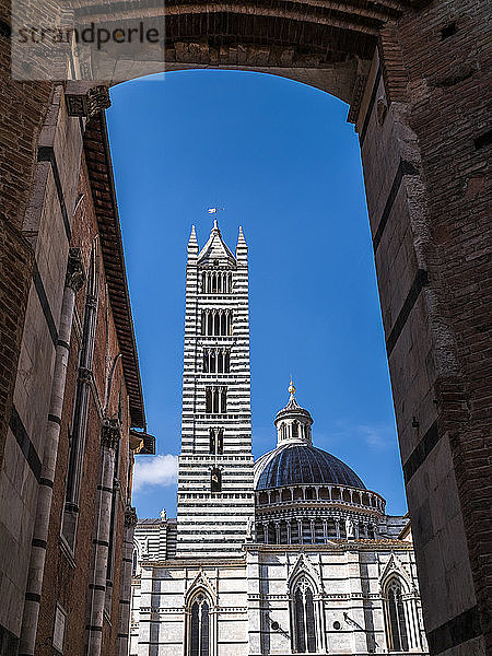 Italien  Toskana  Siena  Kathedrale von Siena  Blick durch Facciatone