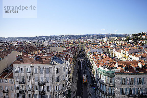 Frankreich  Nizza  Blick auf die Stadt von oben