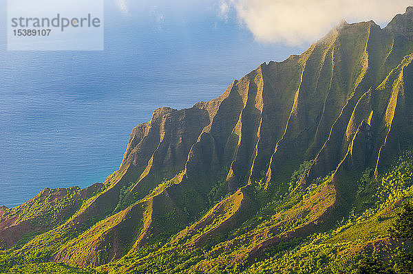 USA  Hawaii  Kalalau Aussichtspunkt über der Küste Napalis vom Kokee State Park aus