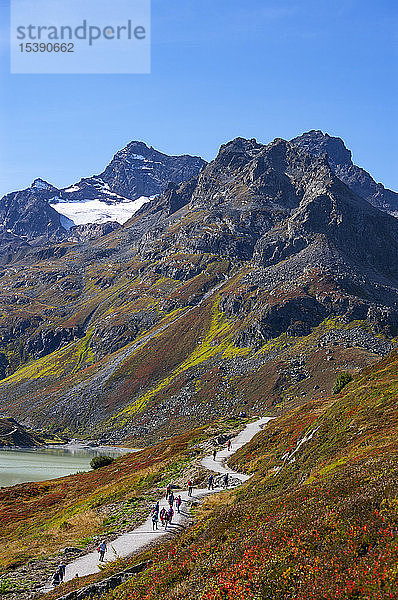 Österreich  Vorarlberg  Bielerhöhe  Silvretta-Stausee  Wanderweg