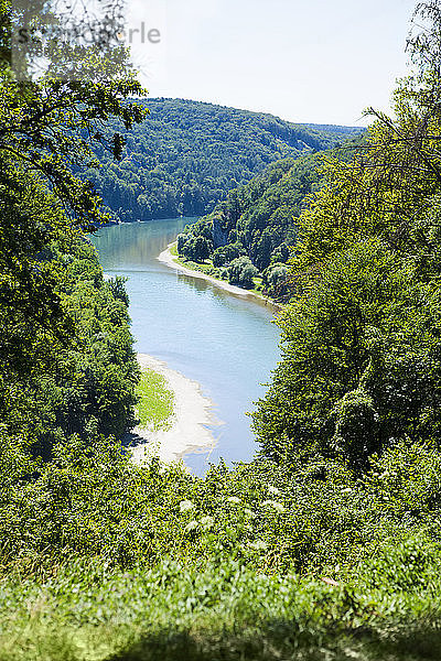 Blick auf die Donau in Kelheim  Deutschland