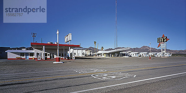 USA  Tankstelle und Motel an der Route 66