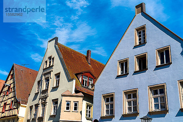 Außenansicht historischer Gebäude in Weißenburg  Bayern  Deutschland