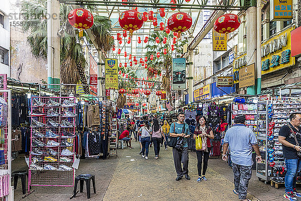 Petaling Street Markt in Chinatown in Kuala Lumpur  Malaysia  Südostasien