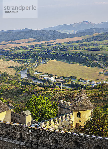 Schloss in Stara Lubovna  Blick von oben  Region Presov  Slowakei