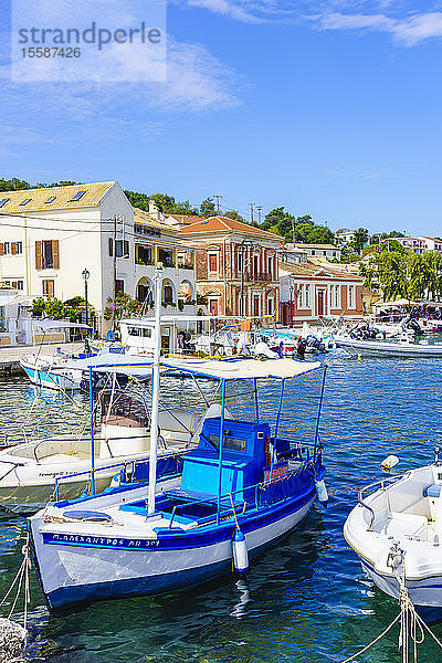 Die hübsche Stadt Gaios  der wichtigste Hafen auf der Insel  Paxos  Ionische Inseln  Griechische Inseln  Griechenland