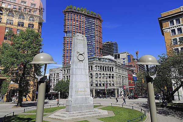Victory Square  Vancouver City  British Columbia  Kanada  Nordamerika