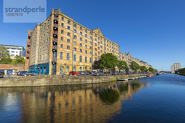 Speirs Wharf  Forth and Clyde Canal  Glasgow  Schottland  Vereinigtes Königreich