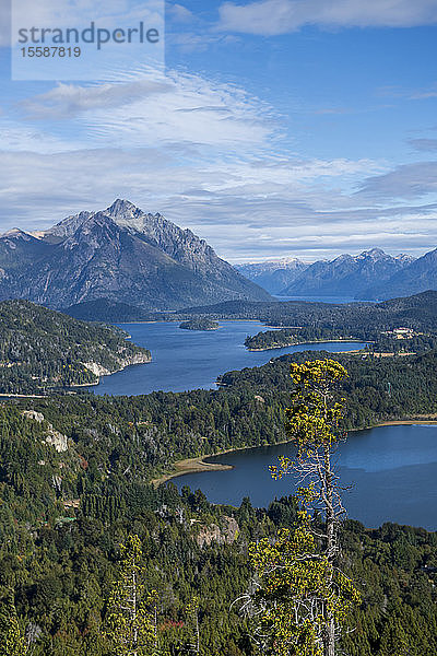 Blick auf den Cerro Campanario  Bariloche  Patagonien  Argentinien  Südamerika