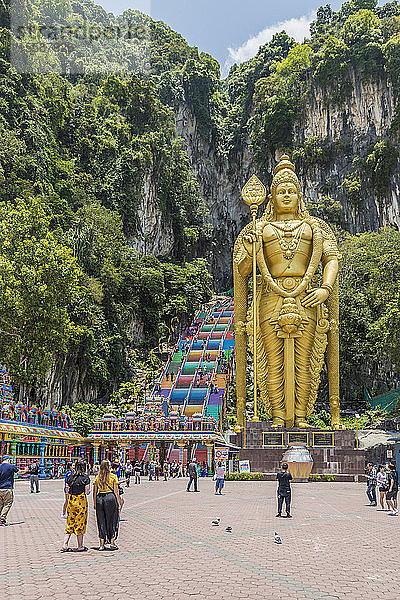 Lord Murugan-Statue in den Batu-Höhlen  Kuala Lumpur  Malaysia  Südostasien
