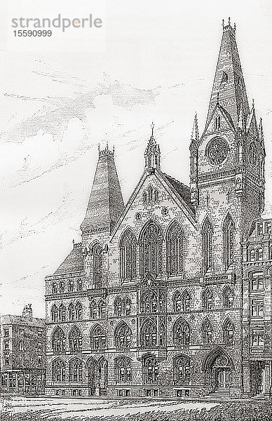 Die Congregational Memorial Hall  Farringdon Street  auf dem Gelände des alten Fleet Prison  London  England im 19. Jahrhundert. 1875 erbaut  wurde sie 1968 abgerissen. Aus London Pictures  veröffentlicht 1890.