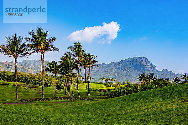 Golfplatz auf einer Hawaii-Insel; Hawaii  Vereinigte Staaten von Amerika