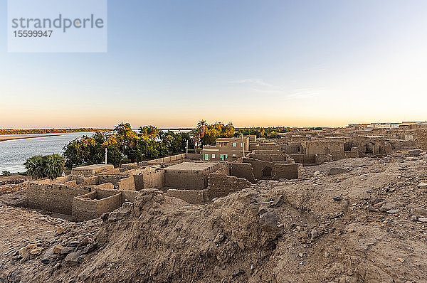Von den Mamelucken erbaute Lehmziegelfestung; El Khandaq  Nordstaat  Sudan