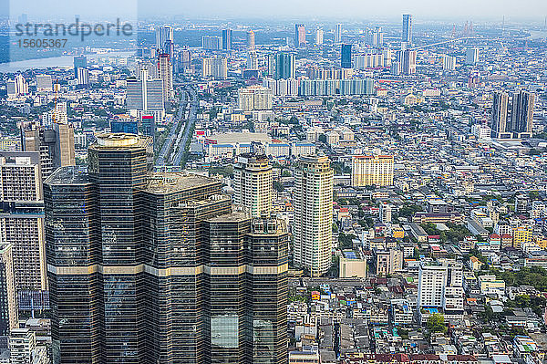 Blick über Bangkok vom höchsten Aussichtspunkt; Bangkok  Thailand