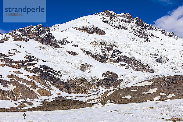 Mount Silvertip überragt den Castner-Gletscher in der Alaska Range; Alaska  Vereinigte Staaten von Amerika