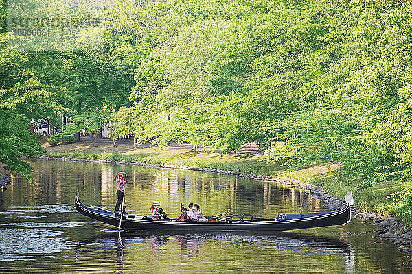 Mid adult couple traveling in a gondola