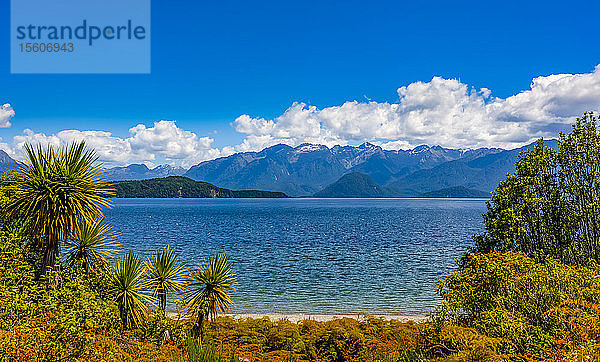 Landschaften von der Südinsel Neuseelands mit Blick auf die Stewart-Insel und die Westküste; Südinsel  Neuseeland