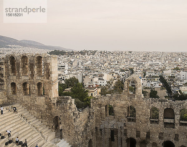 Blick über die Stadt Athen  Griechenland