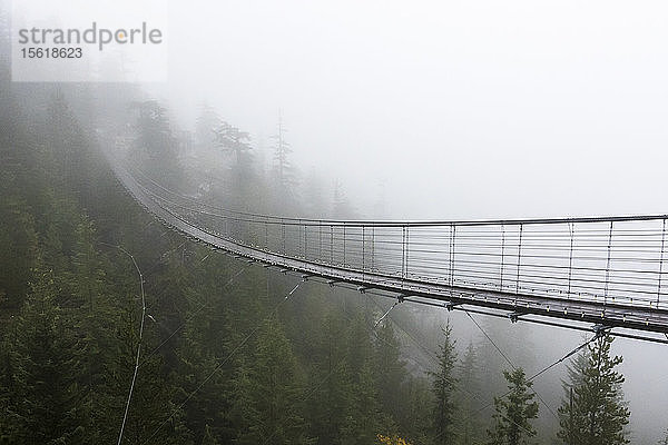 A Misty Hängebrücke  Squamish  British Columbia.