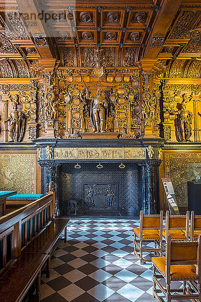Renaissance-Saal  ehemaliger Schöffensaal des alten Palastes von Brugse Vrije  Brügge  Westflandern  Belgien