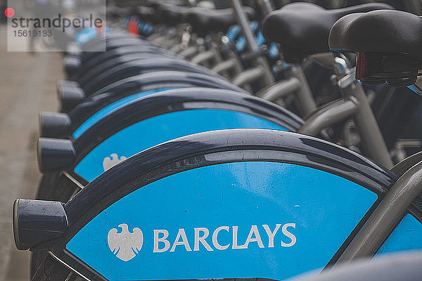 Barclays Ride Share Fahrräder in London  England