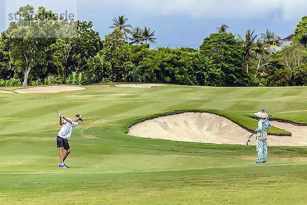 Golfspieler  Bali  Indonesien