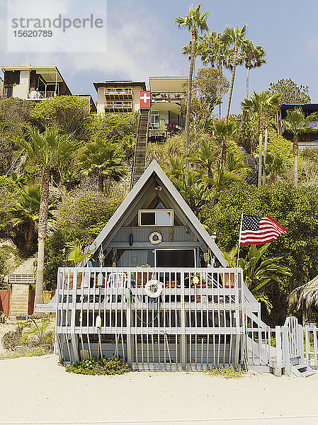 Dies ist ein schöner Blick auf ein Strandhotel in Laguna Beach  Kalifornien.