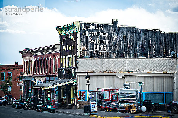 Außenaufnahme des Silver Dollar Saloon in Leadville  Colorado.