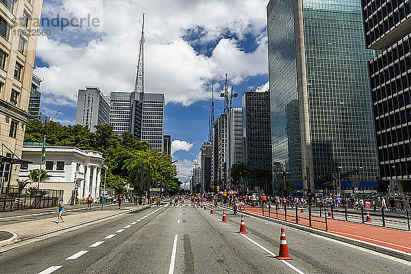 Avenida Paulista am Sonntag für Freizeit geschlossen  S?ï¾£o Paulo  Brasilien