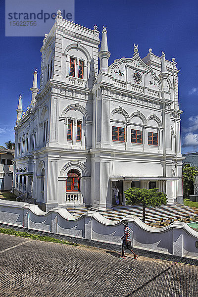 Sri Lanka Bile Altstadt Küste Leuchtturm Moschee Menschen Asien Südasien Insel Inselstaat Südsüdwestküste Stadt