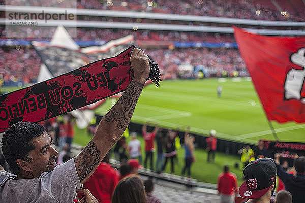 Fußballspiel der Heimmannschaft SL Benfica gegen Bisktas  Lissabon  Portugal