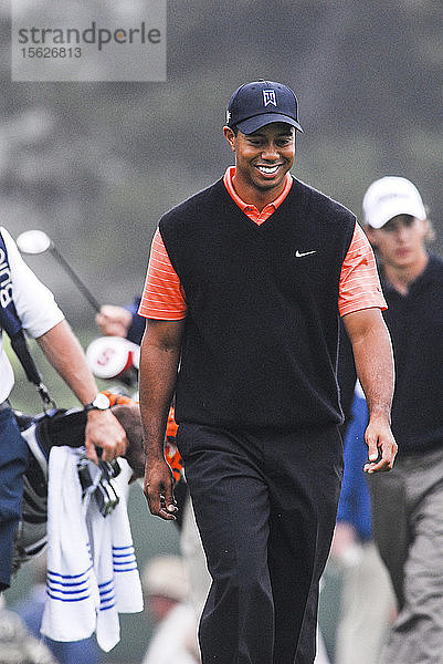 Tiger Woods lächelt während der U.S. Open in Torrey Pines in San Diego  CA.