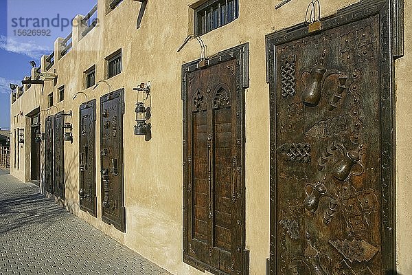 Dubai Gebäude Detail in Bastakiya Erbe Bereich