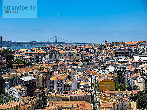 Portugal  Lissabon  Blick vom Miradouro da Graa auf die AltstadtÂ