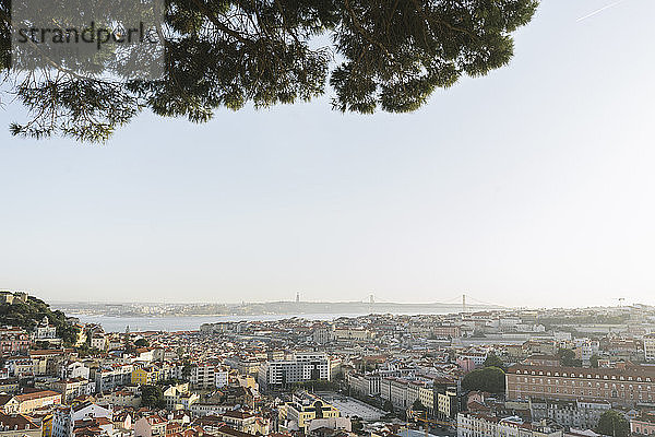 Panoramablick über die Stadt  Lissabon  Portugal