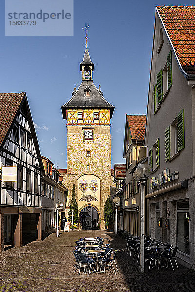 Außenansicht der Kirche in Marbach am Neckar  Ludwigsburg  Baden-WÃ¼rttemberg  Deutschland