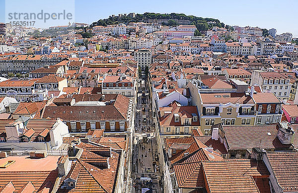 Portugal  Lissabon  Stadtbild mit Baixa
