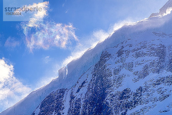 Neuseeland  Südinsel  Panoramablick auf Gletscher