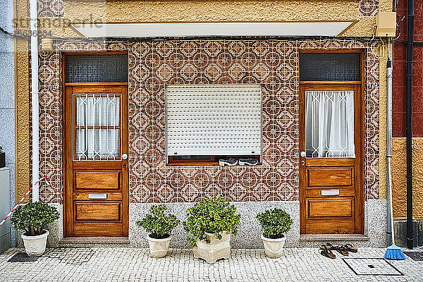 Portugal  Porto  Afurada  Einzigartige Hausfassade tagsüber gesehenÂ