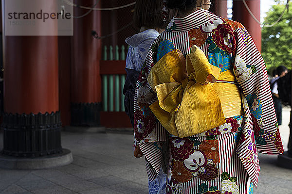 Detailansicht traditioneller japanischer Kleidung  Japan
