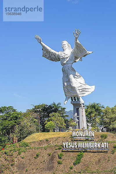 Christus-Segen-Statue; Manado  Nordsulawesi  Indonesien