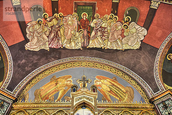 Fresko  Kathedrale der Heiligen Dreifaltigkeit  gegründet 1902; Sibiu  Siebenbürgen  Rumänien
