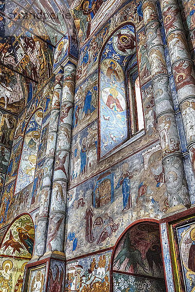 Fresken  Torkirche der Auferstehung (1670)  Kreml  Goldener Ring; Rostow Welikij  Gebiet Jaroslawl  Russland