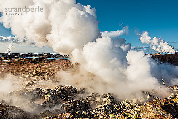 Heiße Quellen von Gunnuhver  Halbinsel Reykjanes  Island