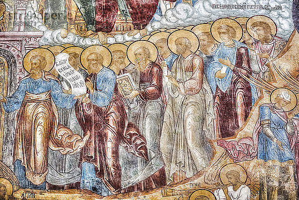 Fresko  Wunderbild der Erlöserkirche  Kreml  Goldener Ring; Rostov Veliky  Jaroslavl Oblast  Russland