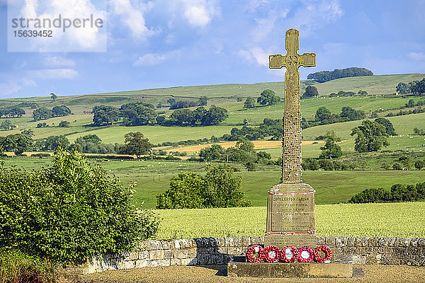 Kriegsdenkmal des Ersten Weltkriegs in der Gemeinde Chollerton; Chollerton  Northumberland  England