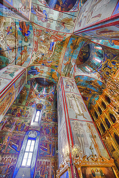 Fresken  Kathedrale der Heiligen Dormition  Klosterkomplex der Dreifaltigkeits-Sergius-Lawra; Sergiev Posad  Moskauer Gebiet  Russland