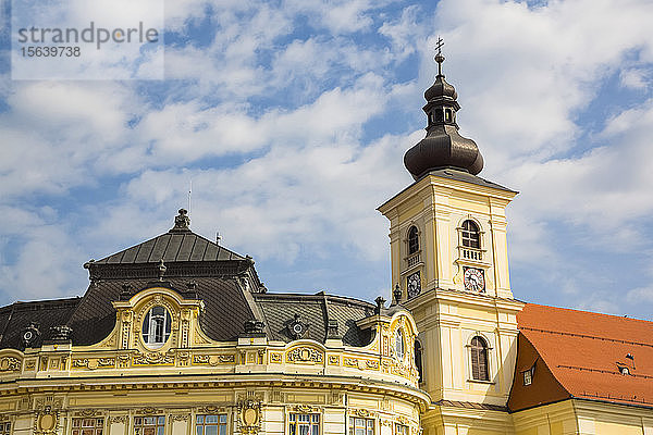 Rathaus mit Glockenturm; Sibiu  Siebenbürgen  Rumänien