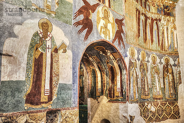 Fresko  Verklärungskathedrale  Kloster des heiligen Euthymius; Susdal  Gebiet Wladimir  Russland